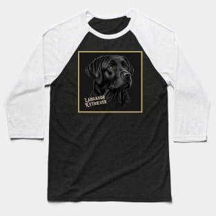 Black Labrador Retriever Dog Baseball T-Shirt